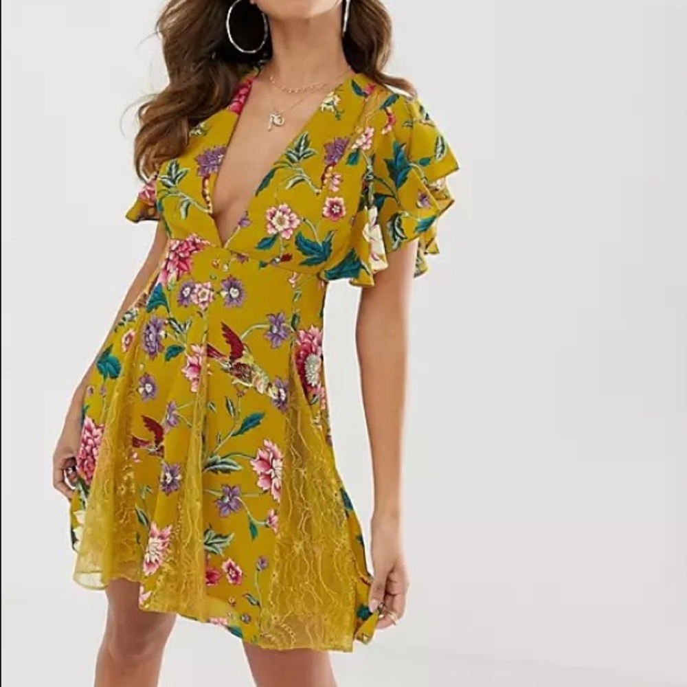 ASOS Floral Lace Mini Dress